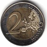(2011) Монета Австрия 2011 год 2 евро  2. Новая карта ЕС Биметалл  UNC