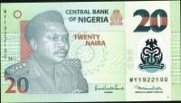 (2011) Банкнота Нигерия 2011 год 20 найра "Муртала Рамат Мухаммед" Пластик  UNC
