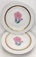 Тарелки десертные 6 шт Красный фарфорист диаметр 18 см