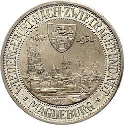 (1931a) Монета Германия (Веймар) 1931 год 3 марки   300 восстановления Магдебурга Серебро Ag 500  UN