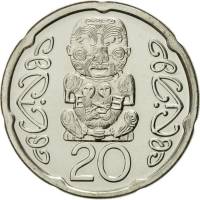 (№2006km118a) Монета Новая Зеландия 2006 год 20 Cents