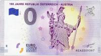 (2018) Банкнота Европа 2018 год 0 евро "Австрийская Республика. 100 лет"   UNC