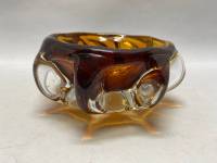 Ваза конфетница цветное стекло СССР