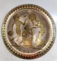 Панно настенное тарелка декоративная латунь Египет диаметр 32,5 см