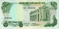 (№1970P-26a) Банкнота Вьетнам (Южный) 1970 год "100 Đồng"