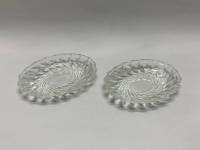 Розетки блюдца хрусталь 2 шт СССР (состояние на фото)
