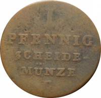 (№1821km125.1) Монета Германия (Германская Империя) 1821 год 1 Pfennig