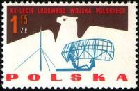(1963-059) Марка Польша "Радар и антена"   20 лет Народной Армии III Θ