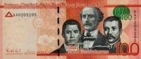 (№2014P-190a) Банкнота Доминиканская Республика 2014 год "100 Pesos Dominicanos" (Подписи: Héctor Va