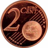 (2019) Монета Германия  2019 год 2 цента  Двор G  PROOF