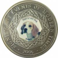 (2006) Монета Сомали 2006 год 1 доллар "Бигль"  Цветная Медь-Никель  UNC