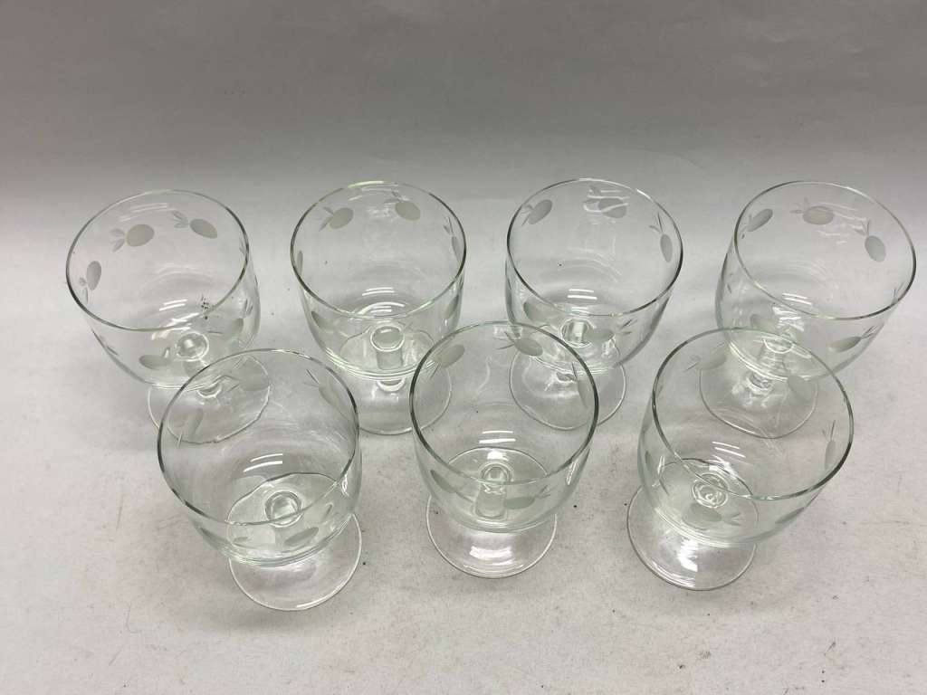 Бокалы 7 шт алмазная резка СССР