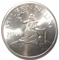 () Монета Либерия 2000 год 10 долларов ""   AU