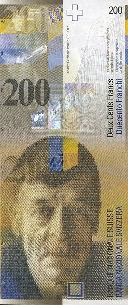 () Банкнота Швейцария 2010 год 200  &quot;&quot;   UNC