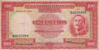 (№1958P-107a.3) Банкнота Мозамбик 1958 год "100 Escudos" (Подписи: José de Azeredo Perdigão - Abel B