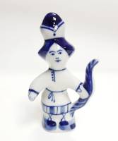 Фарфоровый сувенир "Стрелец", гжель