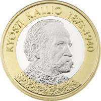 (045) Монета Финляндия 2016 год 5 евро "Кюёсти Каллио" 2. Диаметр 27,25 мм Биметалл  UNC