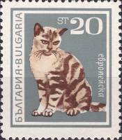 (1967-027) Марка Болгария "Европейская"   Домашние кошки III Θ