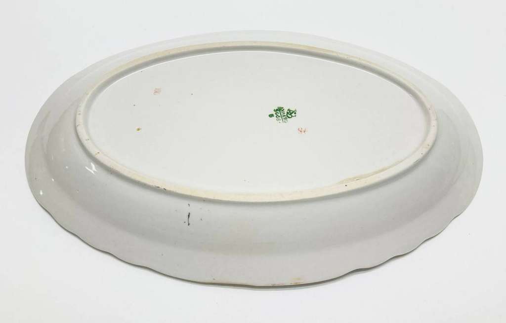 Блюдо овальное цветы, Дулёво, 50-е годы, СССР