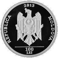 () Монета Молдова 2013 год 100  ""   Биметалл (Серебро - Ниобиум)  UNC