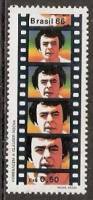 (№1986-2199) Марка Бразилия 1986 год "Дань Глаубер Роша", Гашеная
