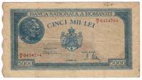 (1945) Банкнота Румыния 1945 год 5 000 лей    F