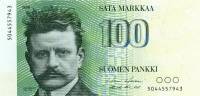 (1986) Банкнота Финляндия 1986 год 100 марок "Ян Сибелиус" Holkeri - Puntila  UNC
