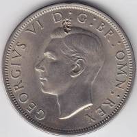 () Монета Великобритания 1951 год 1/2 кроны "Георг VI"  Медь-Никель  UNC