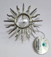 Сувенир Солнце 7,5*7,5 см металл серебрение кристаллы Сваровски США 