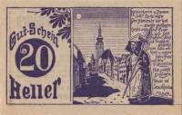 (№1920) Банкнота Австрия 1920 год "20 Heller"