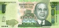 (,) Банкнота Малави 2014 год 1 000 квача "Хастингс Камузу Банда"   UNC