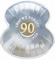 (№2011) Монета Джерси 2011 год 10 Pounds (Мы не забудем Мака монета)