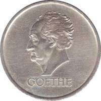 (1932e) Монета Германия Веймарская республика 1932 год 3 марки   100 лет смерти Гёте  VF