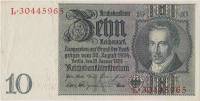 (1924-1929) Банкнота Германия 1929 год 10 марок "Альбрехт Даниель Тэер"   XF