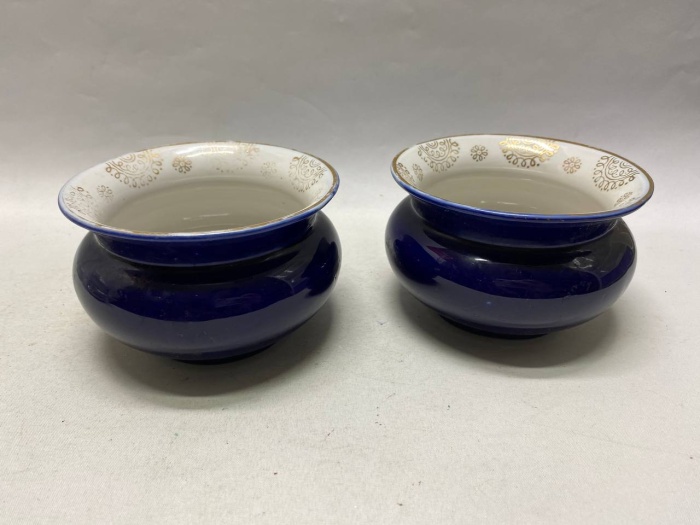 Ваза кашпо возрождение Бронницы 2 шт кобальт