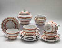 Сервиз чайный Радиоволны Вербилки 1960-е СССР сахарница ваза и чайные пары 12 предметов