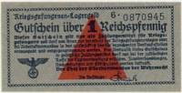 (№1939) Банкнота Германия 1939 год "1 Reichspfennig"