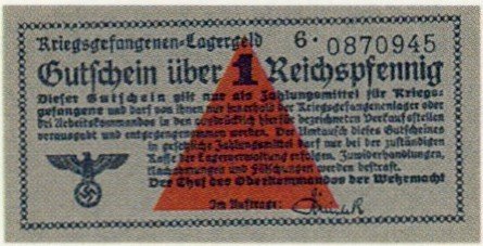 (№1939) Банкнота Германия 1939 год &quot;1 Reichspfennig&quot;