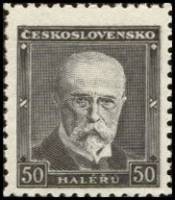 (1937-025) Марка Чехословакия "Т. Масарик"    Умер Томаш Гаррик Масарик III Θ