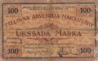 (№1919P-A3a) Банкнота Эстония 1919 год "100 Marka"