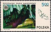 (1976-029) Марка Польша "Летучая мышь"    Великопольский Национальный парк III Θ
