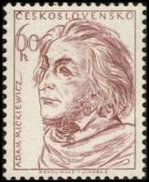 (1955-051) Марка Чехословакия "А. Мицкевич"    Деятели культуры и науки III Θ