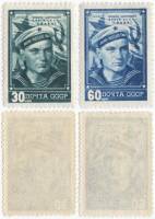 1948-083-84 Серия Набор марок 2 шт СССР 30 60 коп Моряк  День Военно-Морского Флота III O