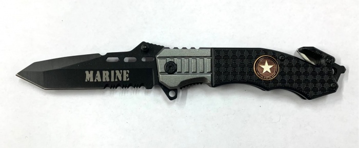 Нож складной Marine с чехлом Новый  