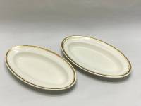 Селедочница ЗИК 2 шт белые с золотой коемкой