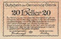 (№1920) Банкнота Австрия 1920 год "20 Heller"