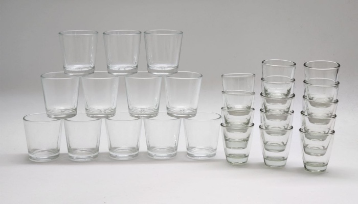 Стопки 26 штук стекло двух видов