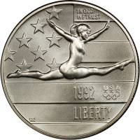 (1992p) Монета США 1992 год 50 центов   Олимпиада в Барселоне Медь-Никель  UNC
