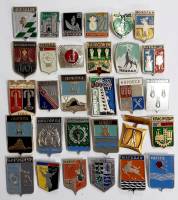 Набор значков знаков (30 шт.) СССР "Города" На булавке 