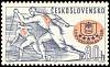 (1964-005) Марка Чехословакия "Лыжные гонки"    Международная зимняя универсиада. Чемпионат по гандб